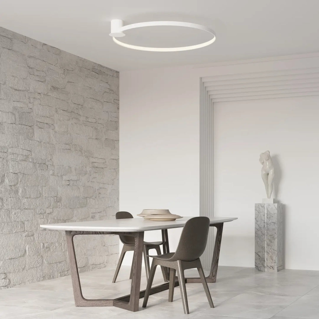 Luminaire plafonnier rio 55 blanc avec modules led et design unique pour un éclairage moderne efficace