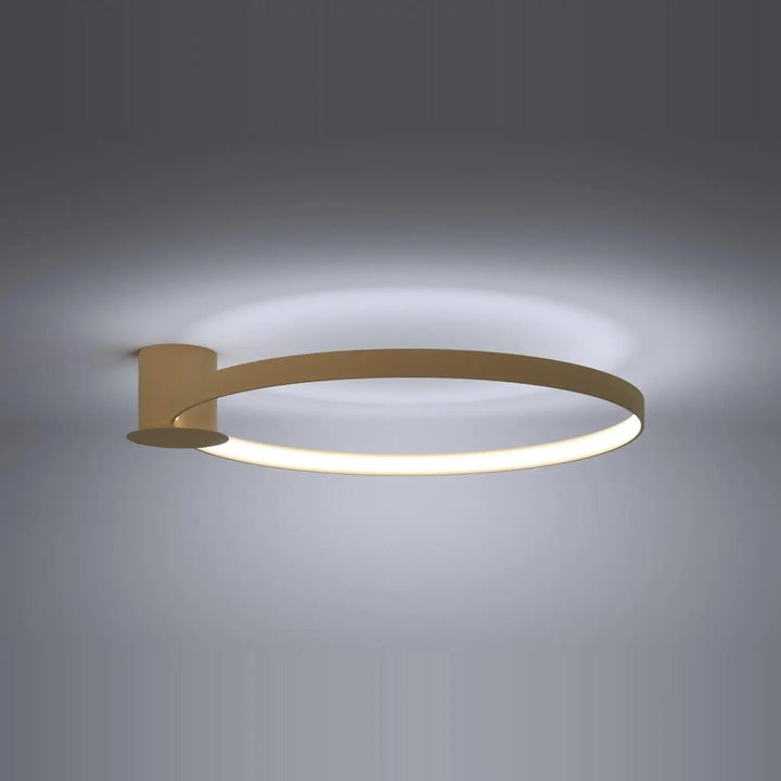 Luminaire plafonnier rio 78 doré avec efficacité lumineuse élevée et design unique en led circulaire moderne