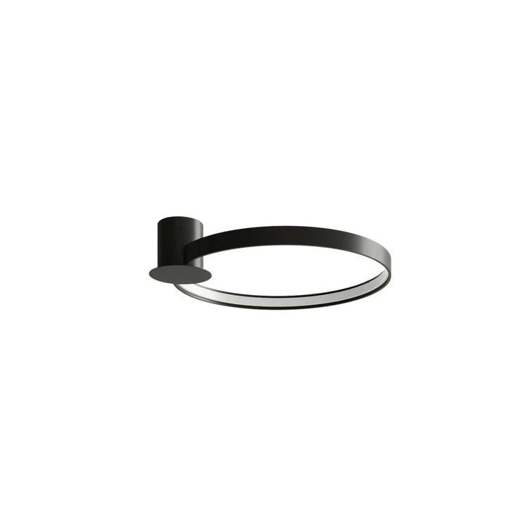 Luminaire plafonnier rio 55 noir avec design unique, modules led et efficacité lumineuse élevée, finition métallique minimaliste