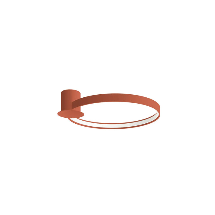 Luminaire plafonnier rio 55 cuivre design moderne collection rio avec finition rouge ocre minimaliste et élégante