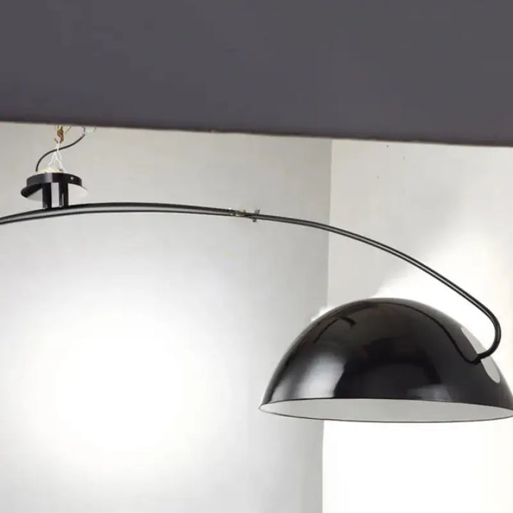 Luminaire plafonnier en arc moderne noir pour salon