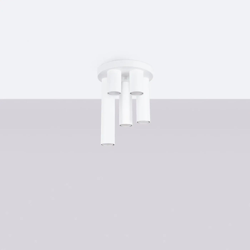 Plafonnier lagos blanc moderne avec trois bras cylindriques pour un caractère chic et lumière élégante lampe lagos