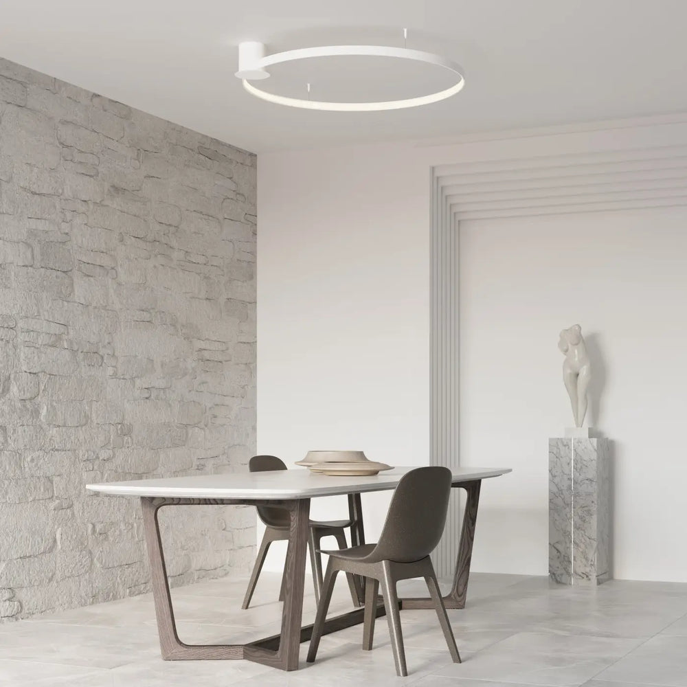 Luminaire plafonnier rio 110 blanc avec modules led et design unique pour un éclairage moderne et sobre