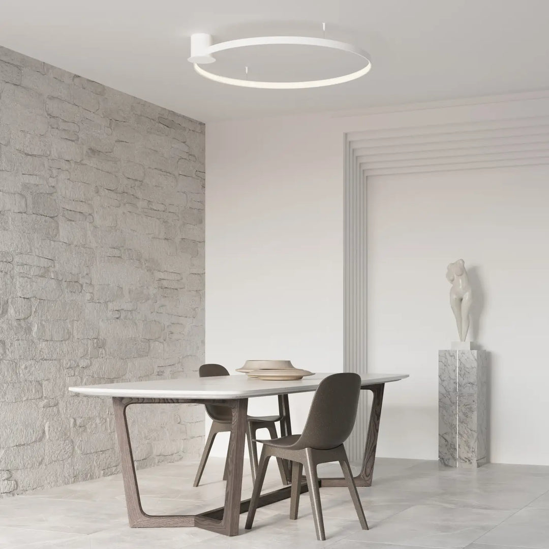 Luminaire plafonnier rio 110 blanc avec modules led et design unique pour un éclairage moderne et sobre