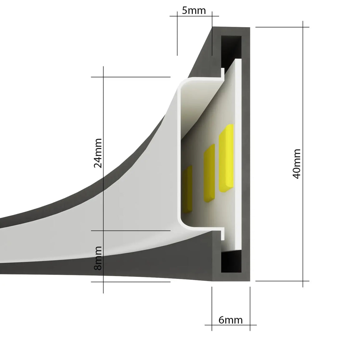 Luminaire plafonnier rio 110 4000k blanc avec modules led gris et blanc et lampes rio jaunes intégrées pour design unique