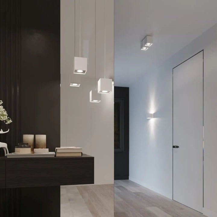 Luminaire plafonnier quad 1 blanc avec plafonnier quad montées individuellement pour une magnifique décoration minimaliste