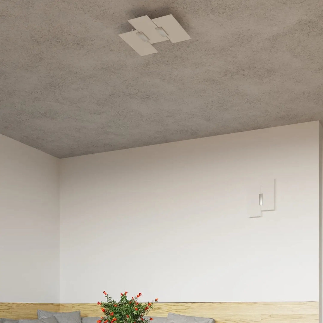 Plafonnier fonctionnel blanc avec design intemporel et géométrique magnifiquement conçu par fabiano