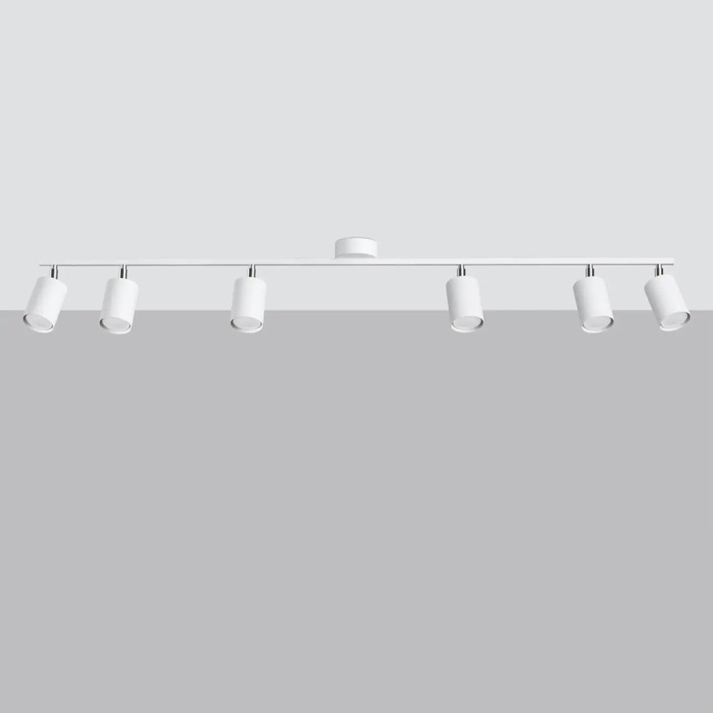 Luminaire plafonnier lemmi 6l blanc avec six spots réglables en forme minimaliste de la gamme lampes lemmi