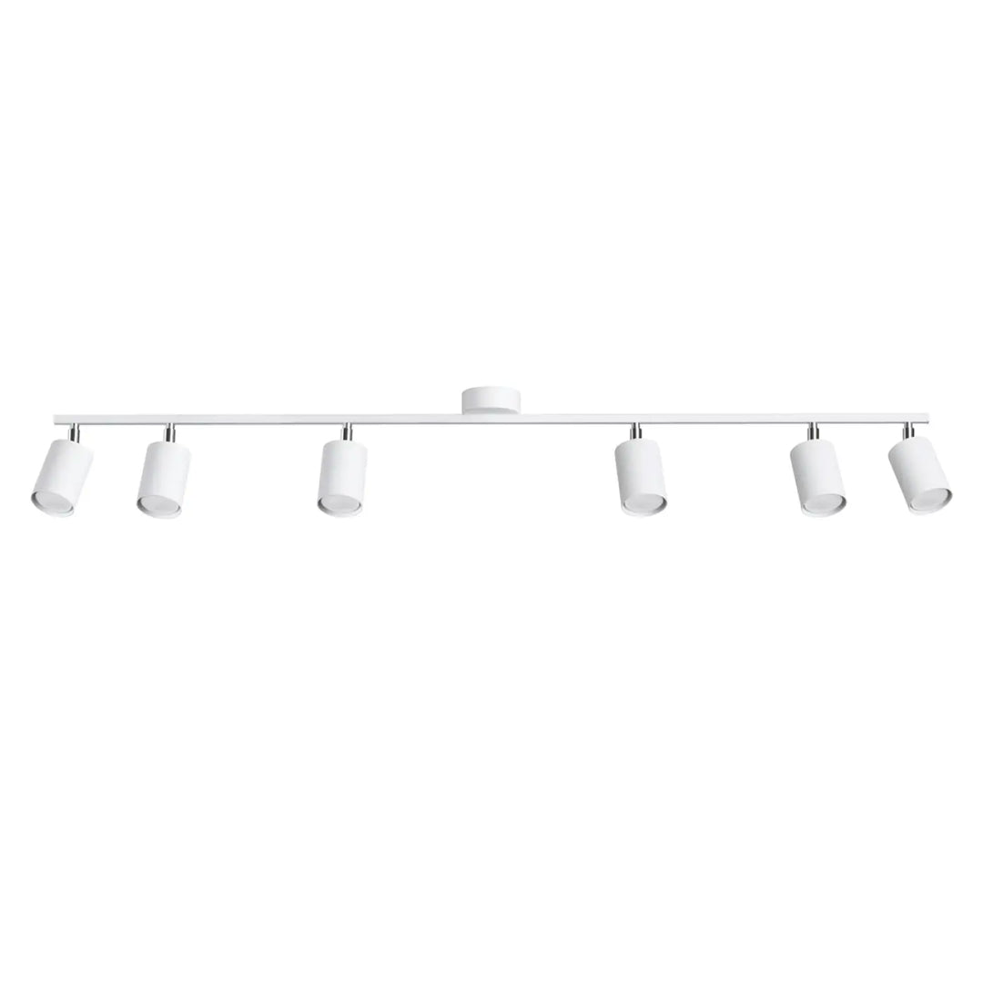 Luminaire plafonnier lemmi 6l blanc avec six spots led réglables en forme minimaliste de la gamme lampes lemmi