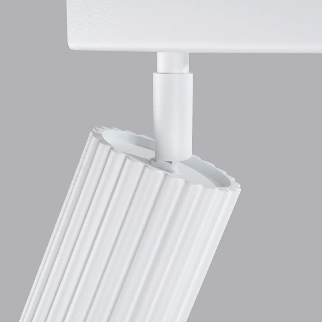 Luminaire plafonnier karbon 2 blanc avec design minimaliste et ampoules gu10 interchangeables en blanc