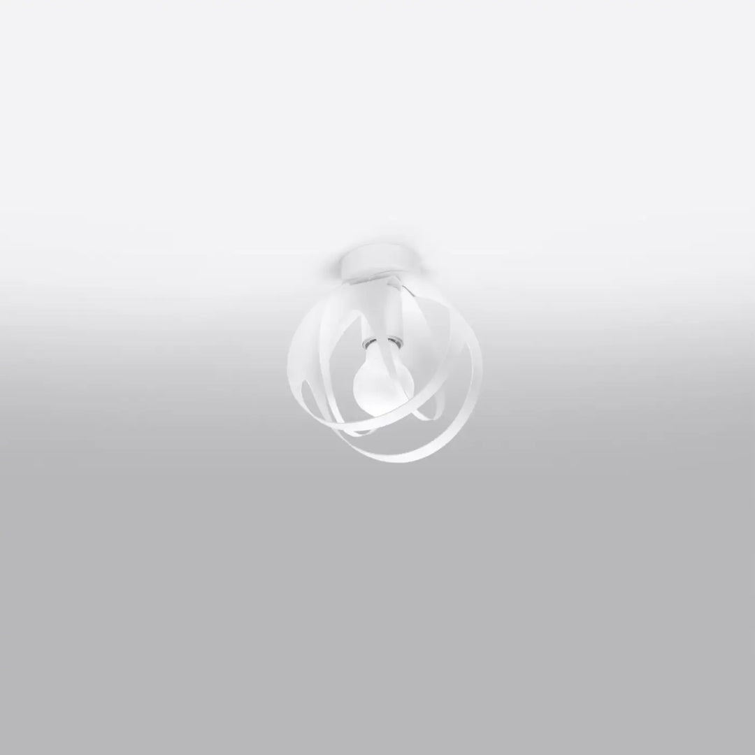Luminaire plafonnier tulos blanc en verre clair avec design sculptural et bandes entrelacées lampes tulos points lumineux suspendus brise d’avant-garde exceptionnelle