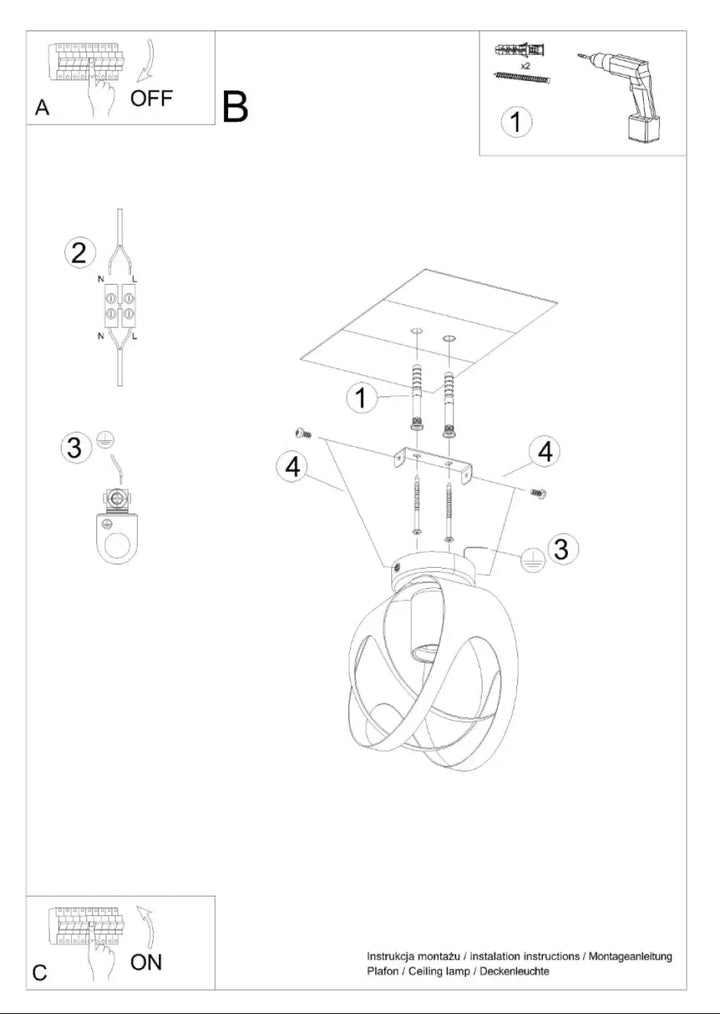 Luminaire plafonnier tulos blanc avec design sphérique métallique brise d’avant-garde exceptionnelle points lumineux suspendus