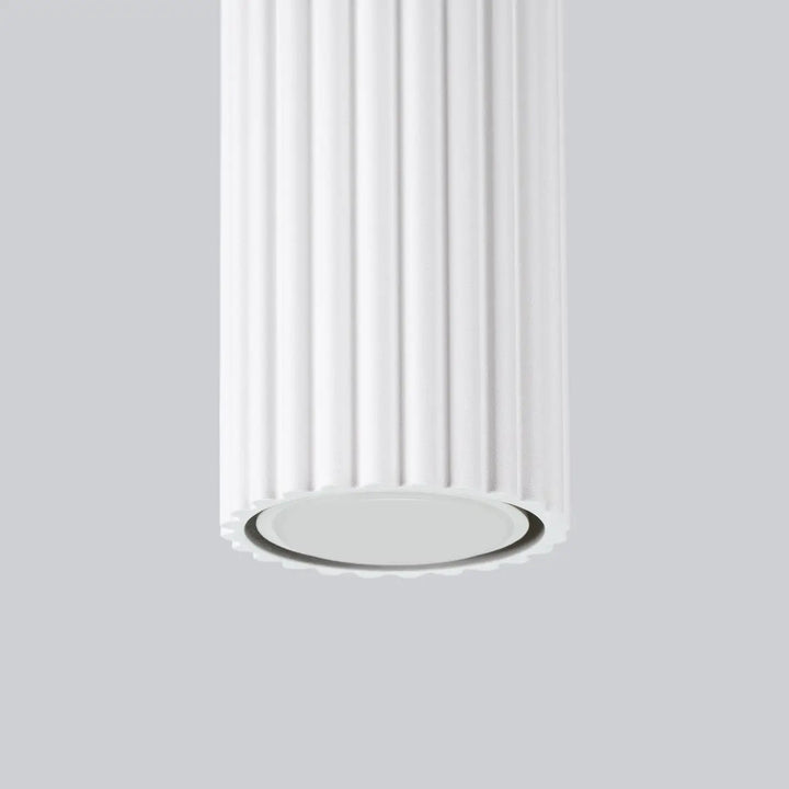 Luminaire plafonnier karbon 10 blanc avec plafonnier flûté design minimaliste et ampoules gu10 interchangeables