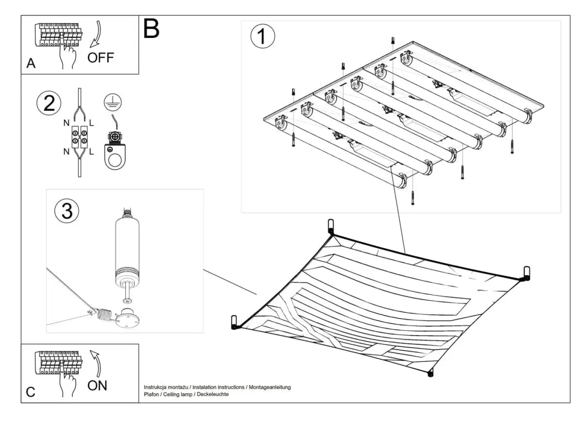 Schéma d'installation du luminaire
