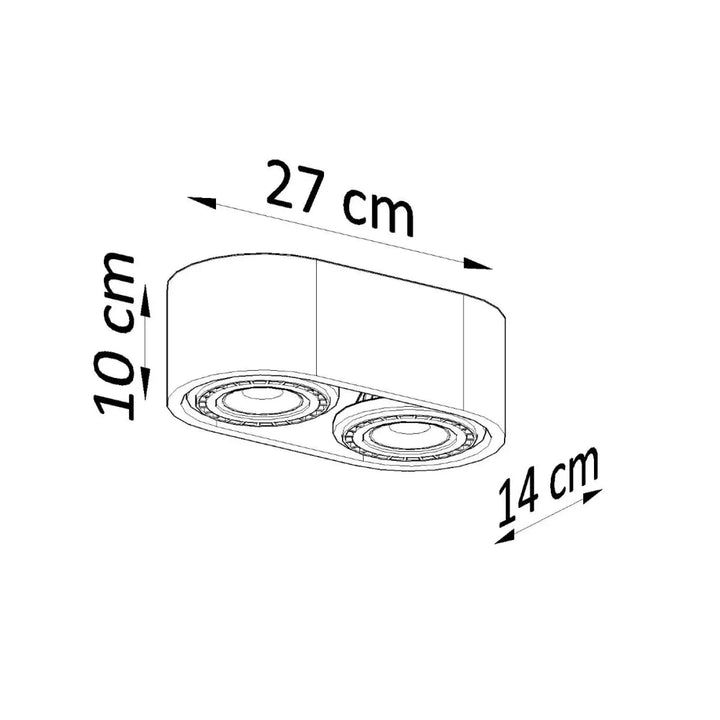 Luminaire plafonnier basic 2 en bois naturel avec double tête cylindrique pour un éclairage moderne sentez mieux