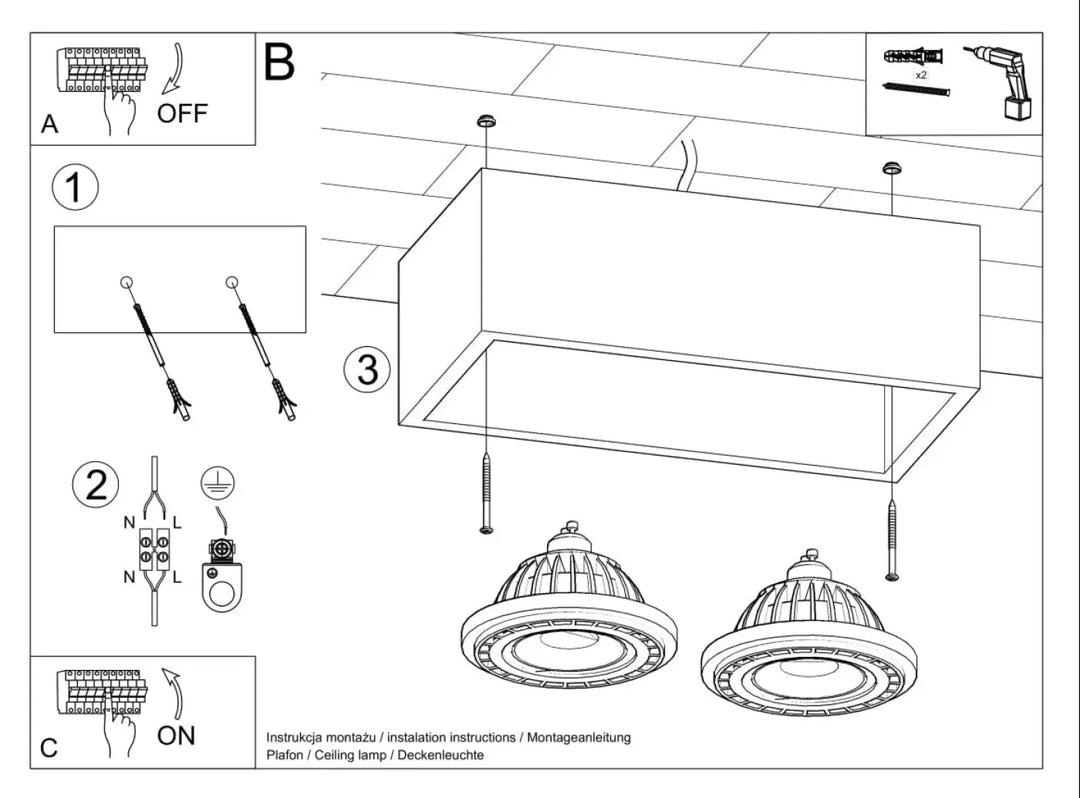 Plafonnier quatro bois naturel avec deux luminaires circulaires pour éclairage intérieur sentez mieux