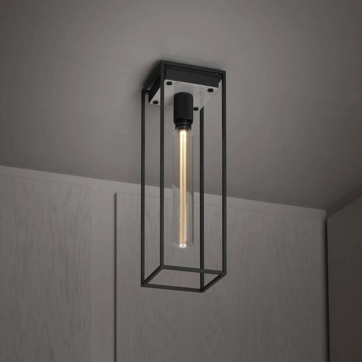 Plafonnier Caged grand modèle en marbre blanc #couleur_blanc