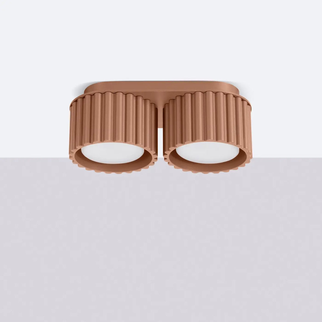 Luminaire Plafonnier moka éteinte, vue rapprochée