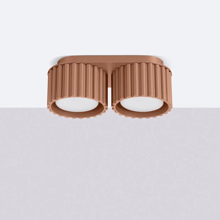 Luminaire Plafonnier moka éteinte, vue rapprochée