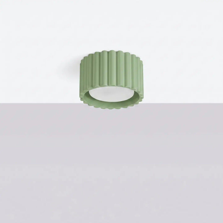 Luminaire Plafonnier sauge éteinte, vue rapprochée