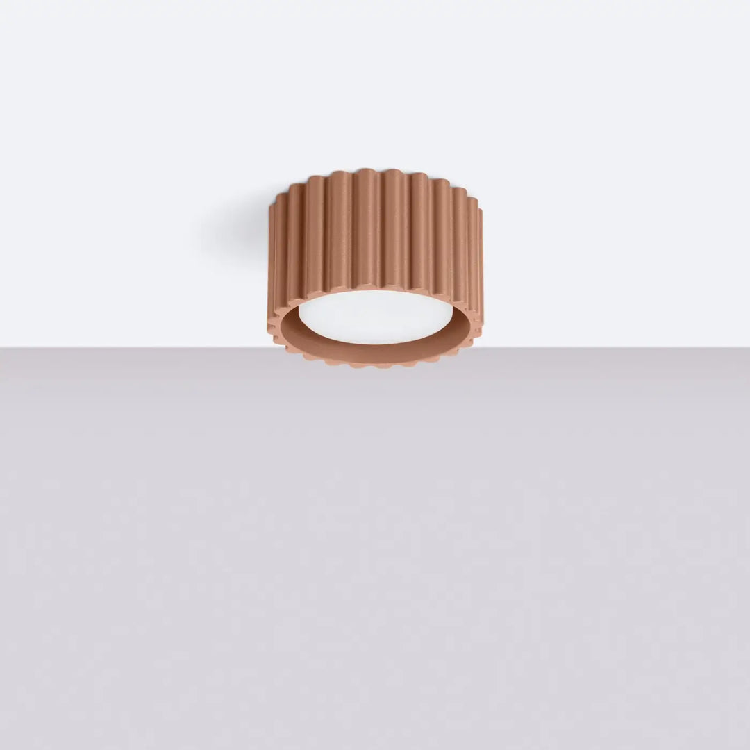 Luminaire Plafonnier moka éteinte, vue rapprochée