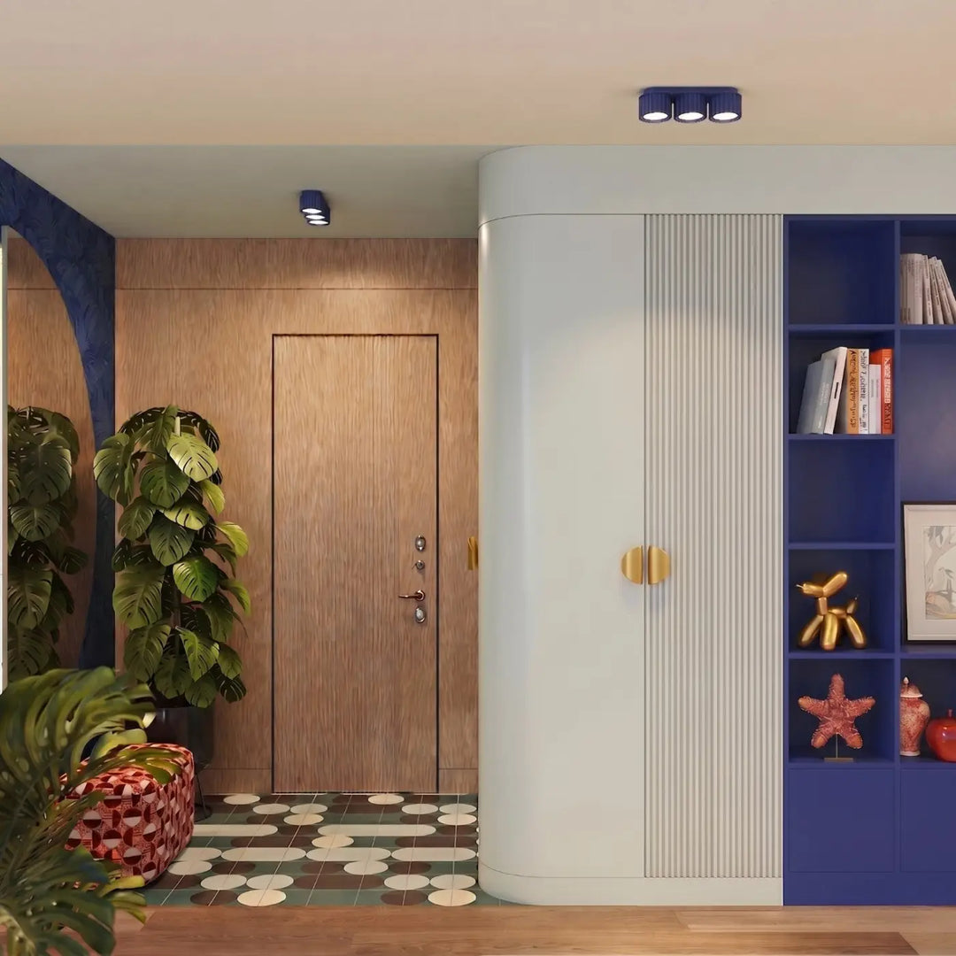 Luminaire Plafonnier outremer dans un intérieur contemporain