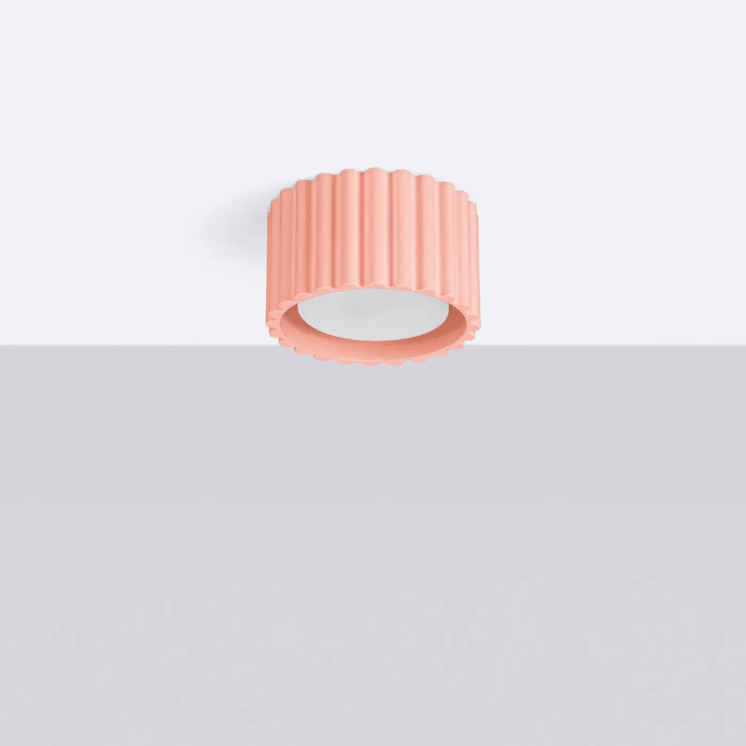 Luminaire Plafonnier pêche éteinte, vue rapprochée