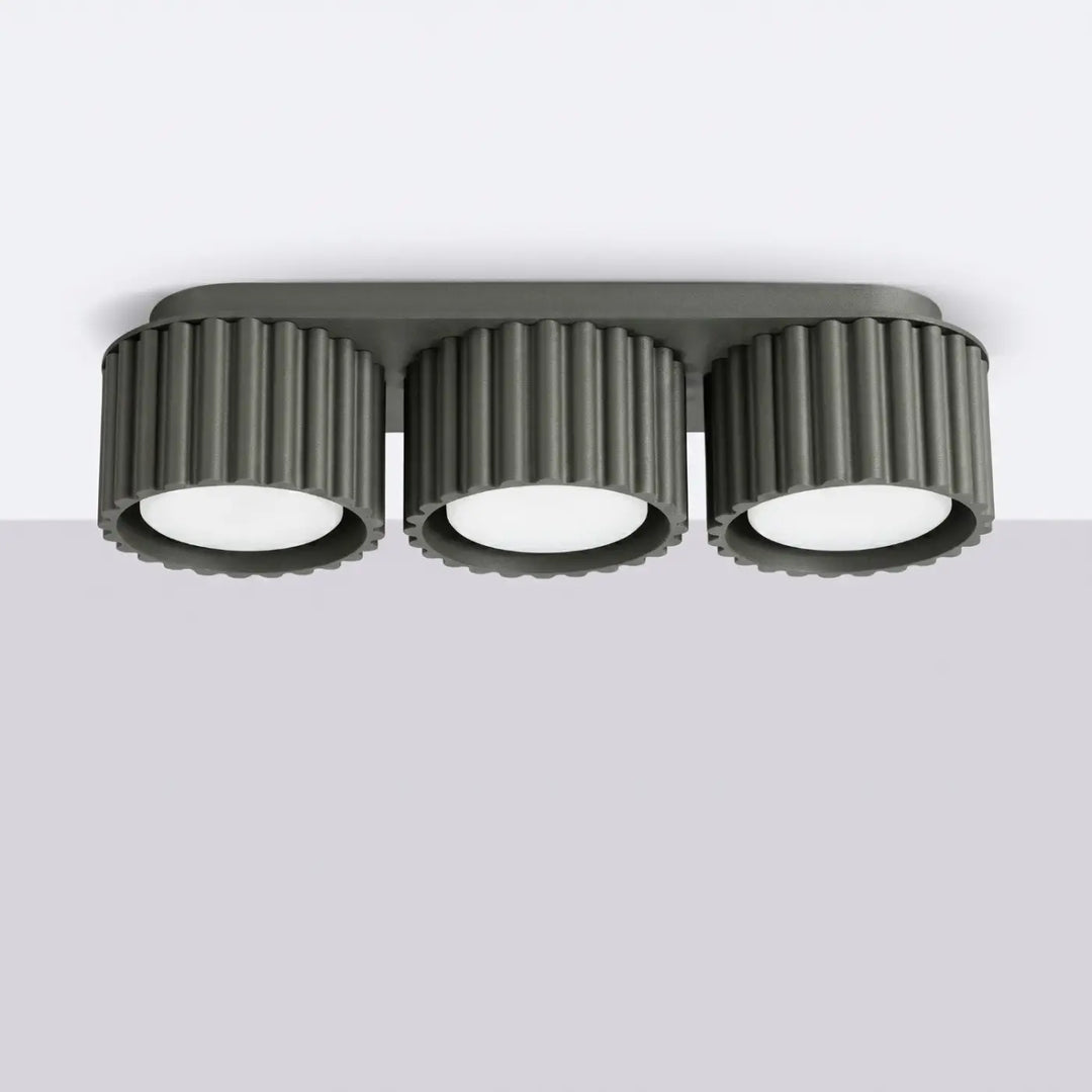 Luminaire Plafonnier noir éteinte, vue rapprochée