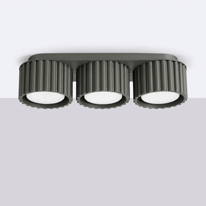 Luminaire Plafonnier noir éteinte, vue rapprochée