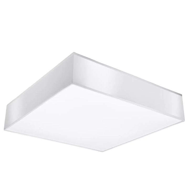 Luminaire plafonnier horus 45 blanc avec éclairage polyvalent et forme riche en verre dépoli moderne
