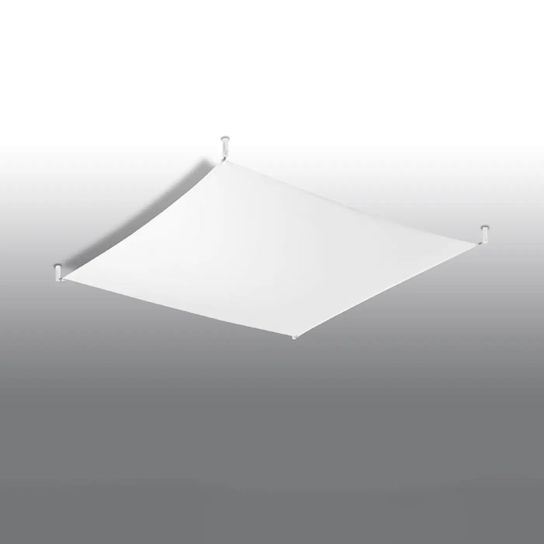 Plafonnier luna blanc minimaliste avec structure carrée suspendue pour un éclairage plus facile et élégant