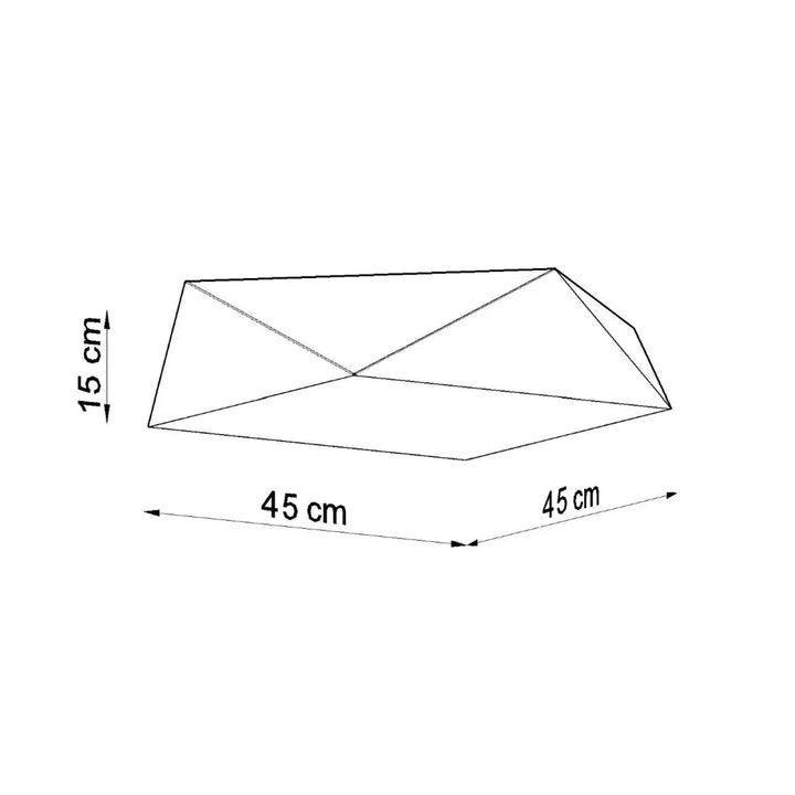 Diagramme géométrique minimaliste d un plafonnier hexa 45 argent 45 cm par 45 cm par 15 cm plafonnier exclusif