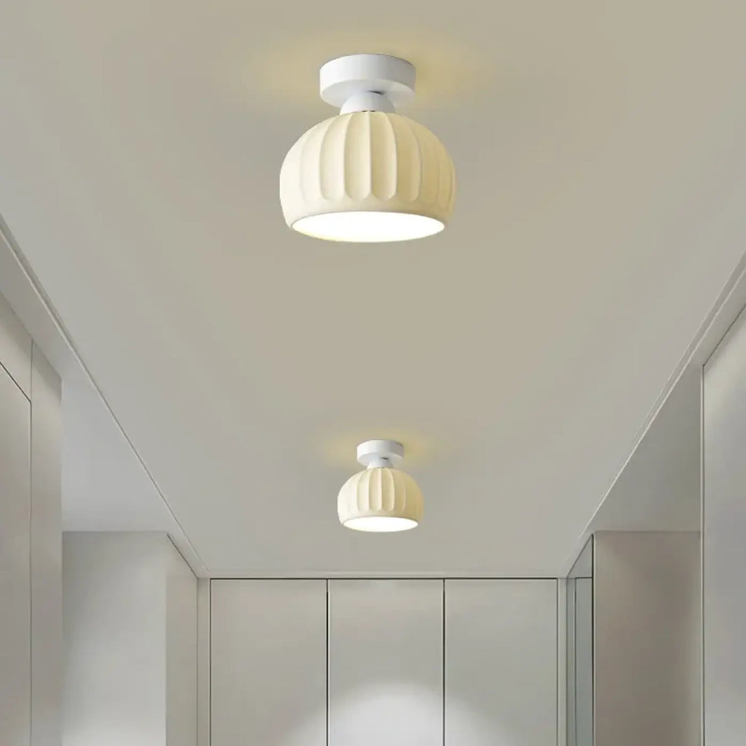 Luminaire Plafonnier En Céramique Blanc Minimaliste