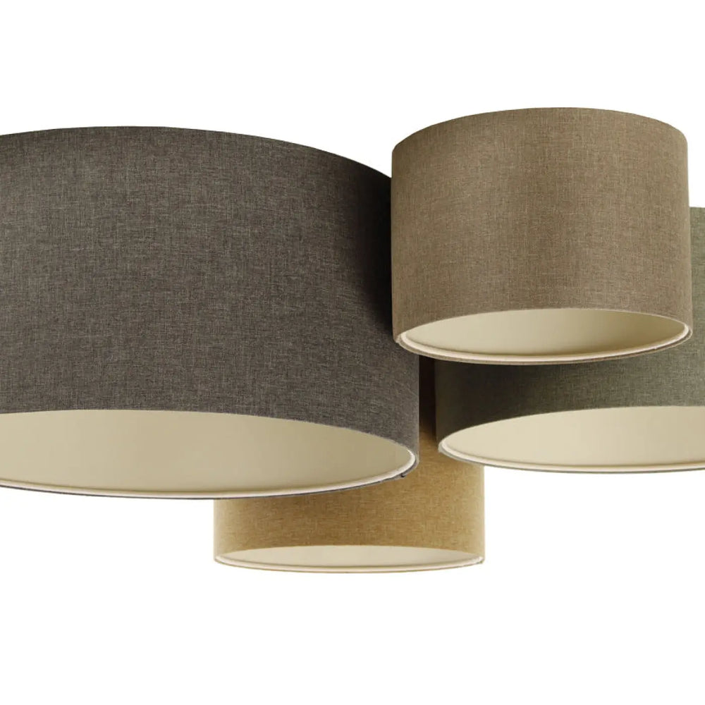 Plafond 4Flames Boho Elegant – Grey brown/Grey green/Caramel/Mustard yellow/Ecru