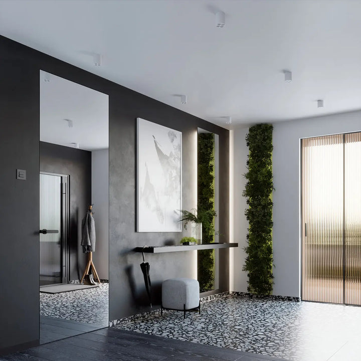 Luminaire plafonnier zoe led blanc avec une combinaison parfaite de design moderne et structure minimaliste en métal noir