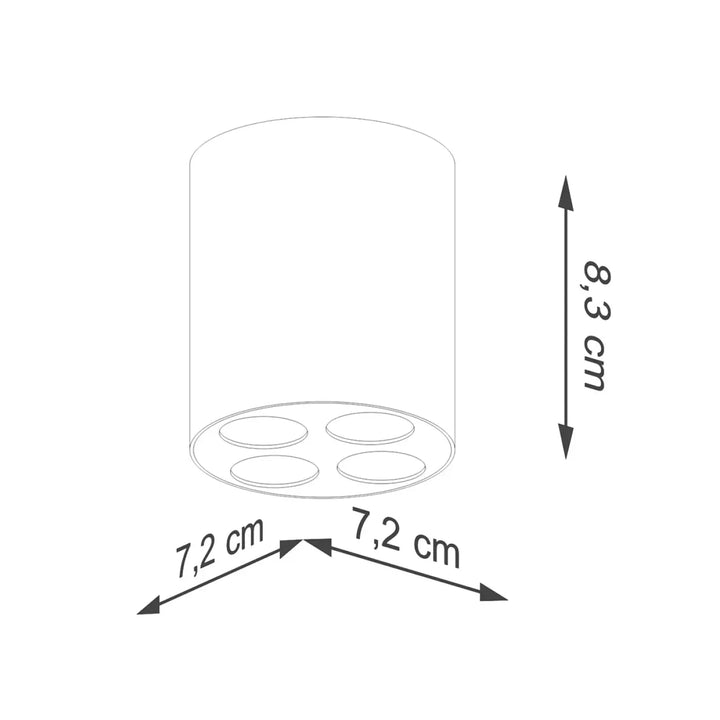 Luminaire plafonnier zoe led noir cylindrique avec quatre sources lumineuses design moderne et combinaison parfaite