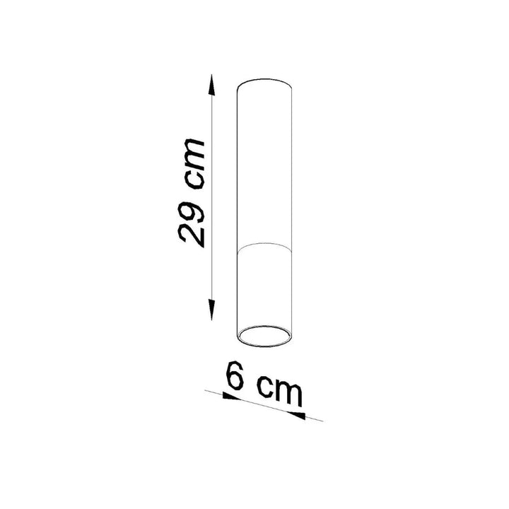 Plafonnier loopez noir cylindrique minimaliste en métal avec finition métalliques brillants pour l’élégance contemporaine