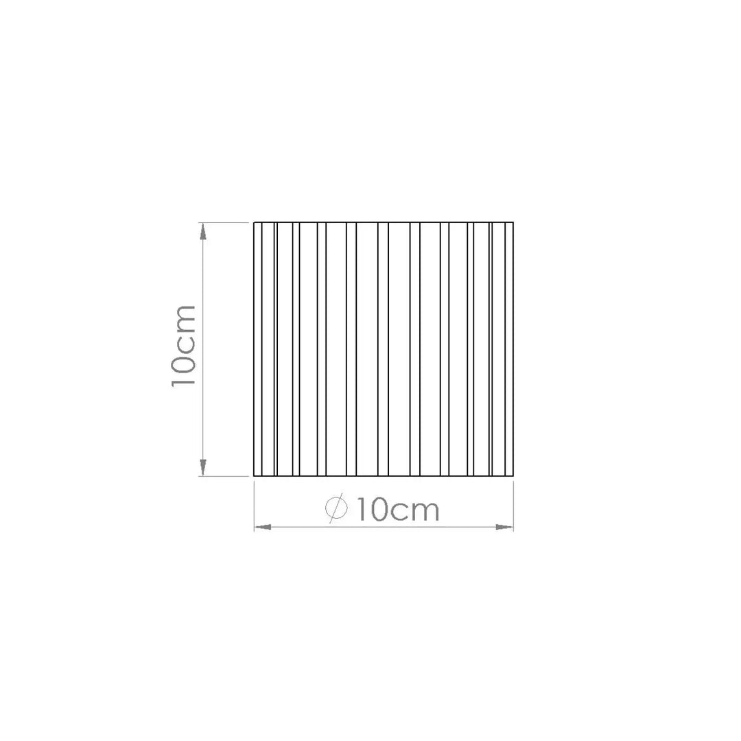 Luminaire plafonnier aura 1 bordeaux avec forme unique inspirée, 10cm diamètre circulaire à lignes verticales régulières