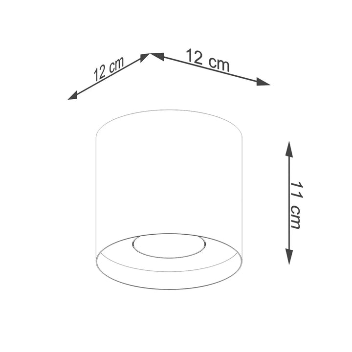 Luminaire plafonnier mika blanc cylindrique minimaliste 12 cm diamètre 11 cm hauteur alliant simplicité moderne