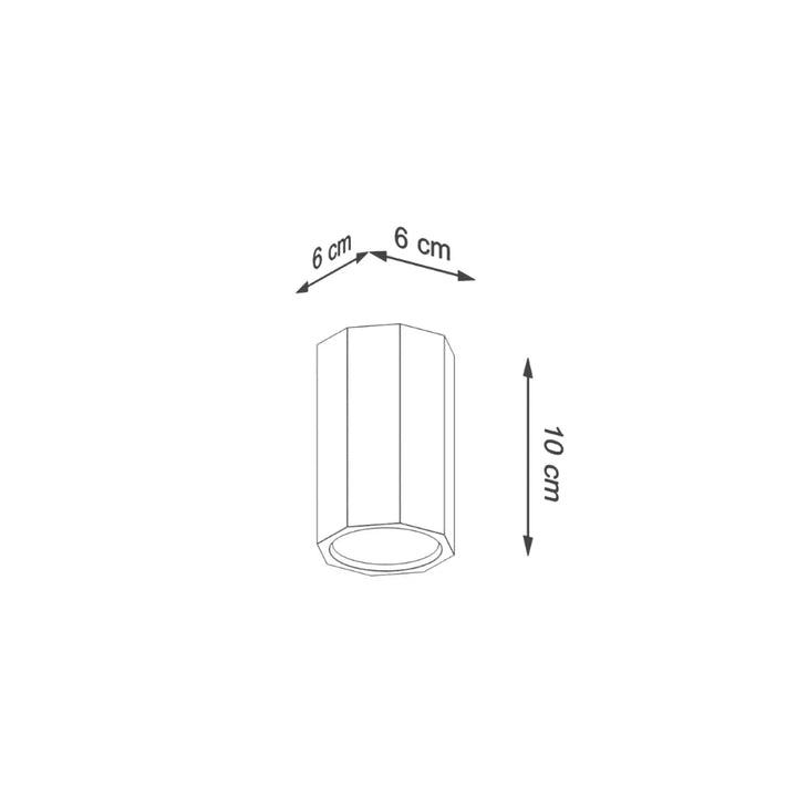 Luminaire plafonnier zeke 10 en bois chêne hexagonal 10 cm idéal pour style loft bois s’intégrera parfaitement