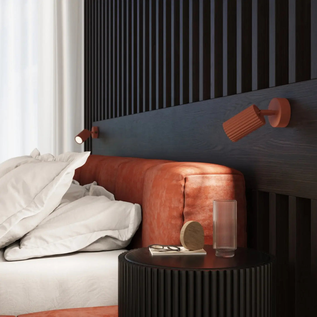 Luminaire plafonnier karbon allie en terre cuite avec design minimaliste et ampoules gu10 interchangeables
