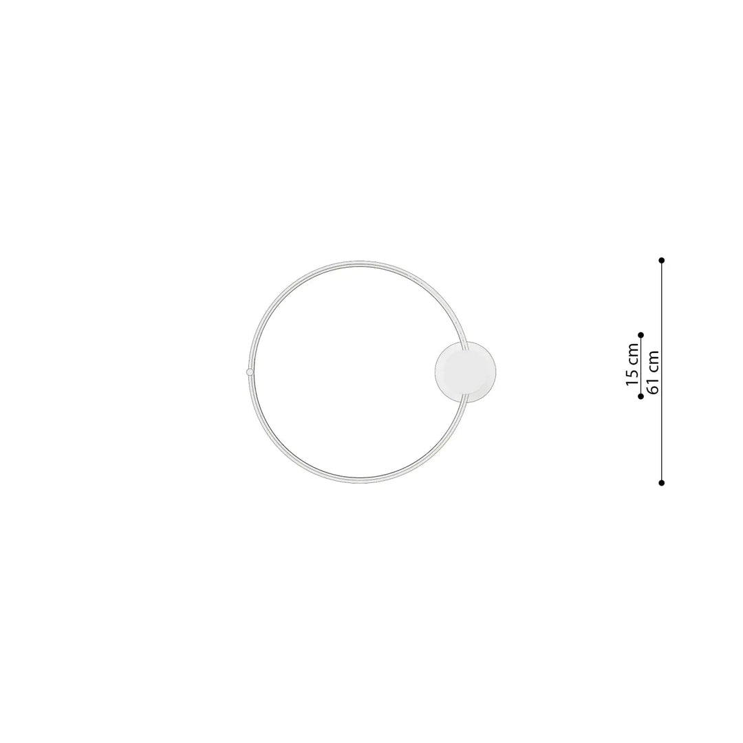 Luminaire plafonnier rio 55 en aluminium allient élégance avec anneaux led doubles et accent disque rouge ocre