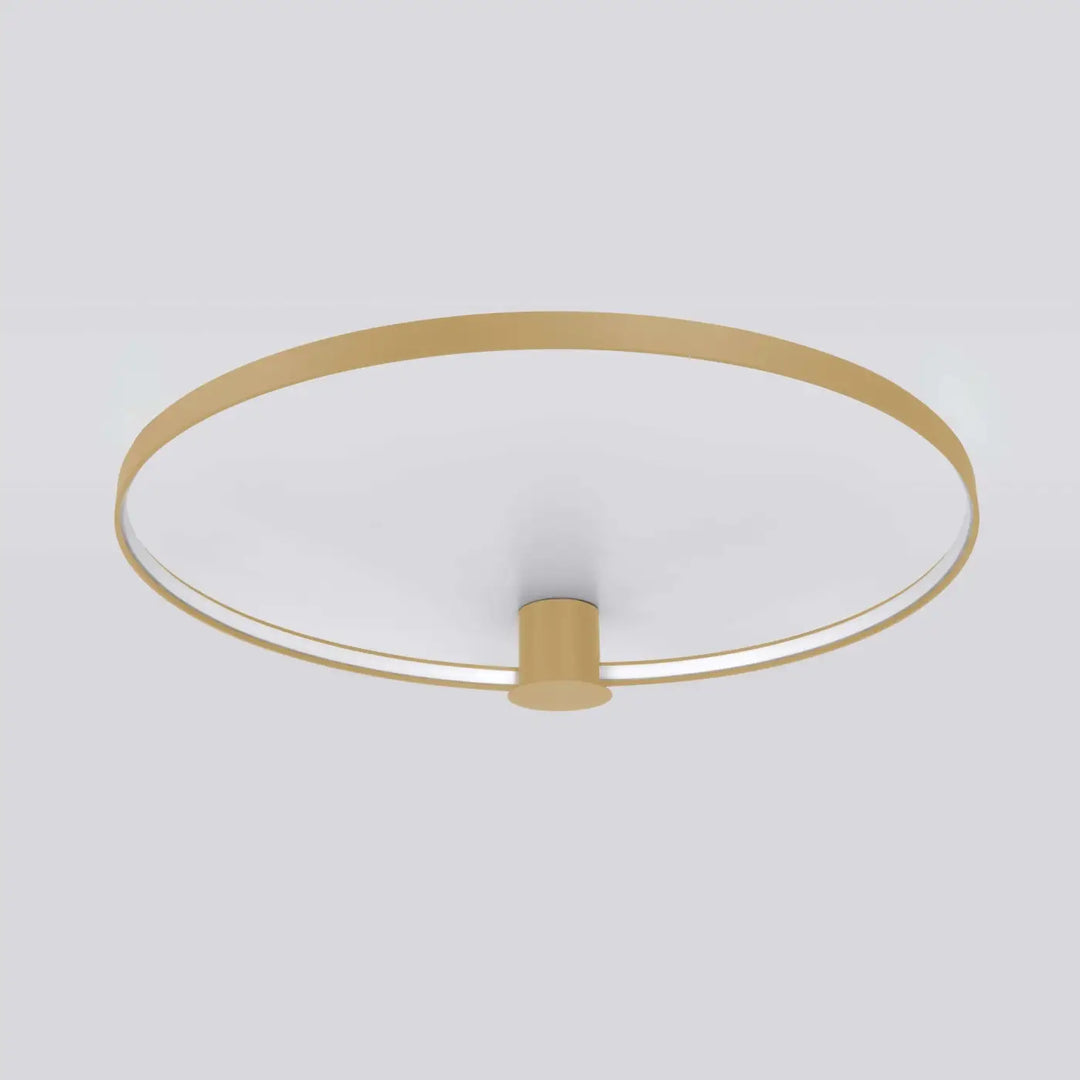 Luminaire plafonnier rio 110 doré avec design unique en métal doré et diffuseur blanc pour efficacité lumineuse élevée