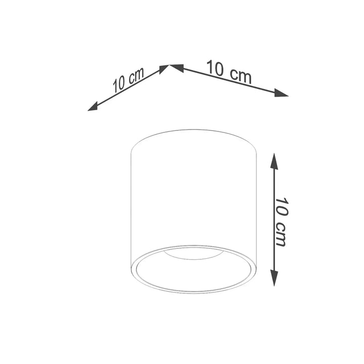 Luminaire plafonnier orbis 1 simple coup design minimaliste en cylindre 10 cm de diamètre pour décoration intérieure élégante
