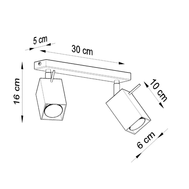 Plafonnier moderne merida blanc avec spots merida réglables sur rail de 30 cm offrant un flux lumineux optimal