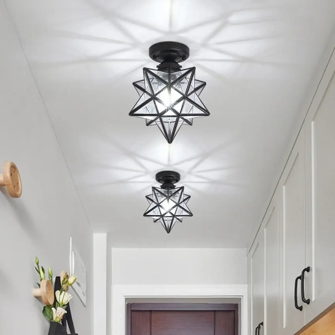 Lamps for Living Room Decor Five-pointed Star Ceiling Modern Balcony Corridor Porch Fashion Network Red Star Ceiling