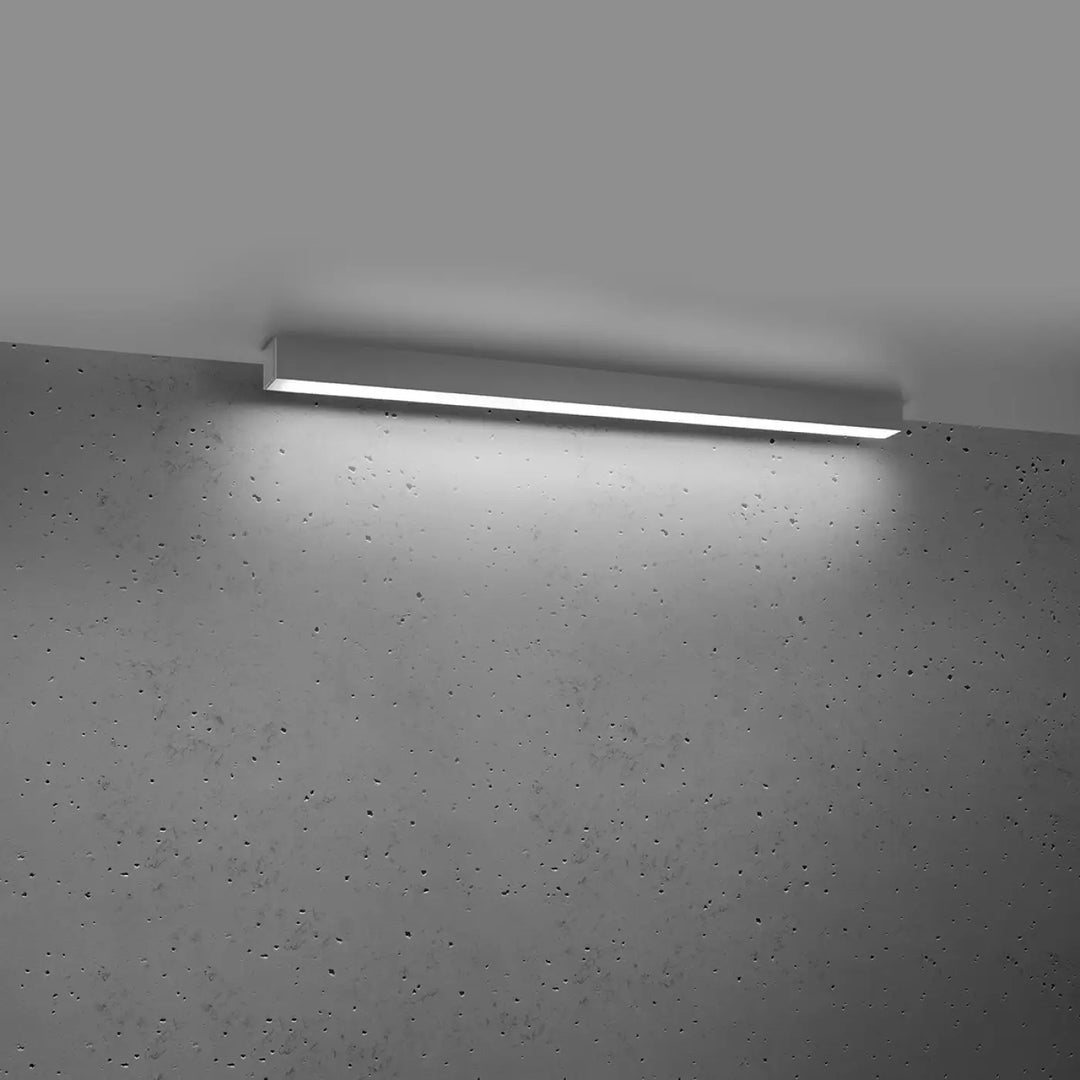 Luminaire plafonnier pinne 90 gris blanc led minimaliste flush au plafond avec paramètres d’éclairage et différentes tailles