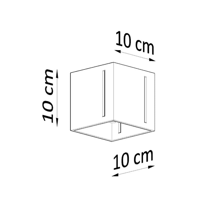 Luminaire plafonnier pixar gris 10 cm cube led avec perforation linéaire pour un spectacle lumineux moderne