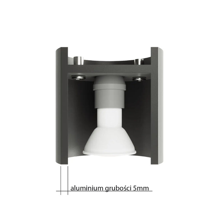 Luminaire plafonnier moderne gris en aluminium avec spot mural et lampe conique blanc pour spectacle lumineux perforation linéaire