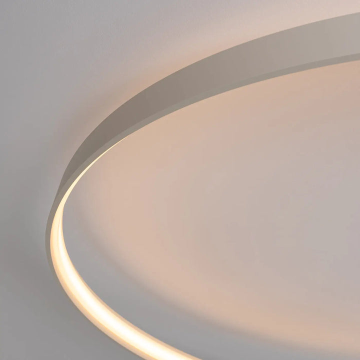 Luminaire plafonnier collection rio design moderne en beige avec led chaude et forme courbée minimaliste